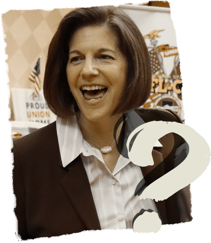 Catherine Cortez Masto laughing ominously